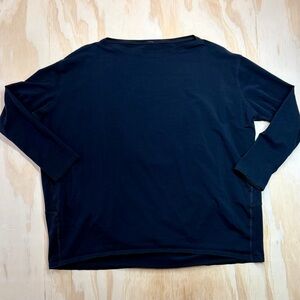 Lululemon Back In Action Long Sleeve Black Oversized No Size Tag